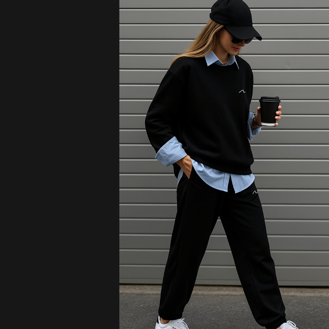 Oversized Sweater unisex - BLACK LINE