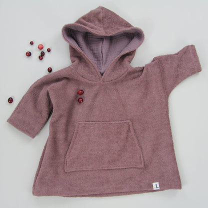 Badeponcho Frottee Berry, Bademantel, Kinderponcho, Kinder Handtuch 